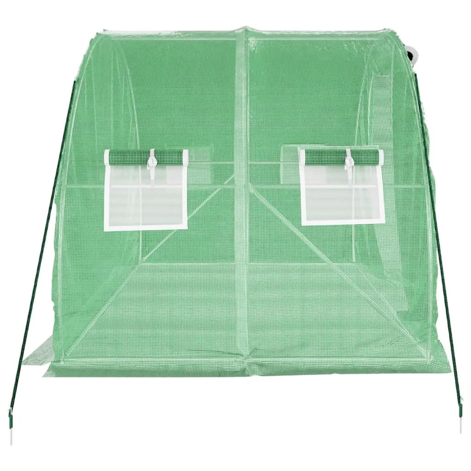 vidaXL Gewächshaus mit Stahlrahmen Grün 6 m² 3x2x2 m 364077_5