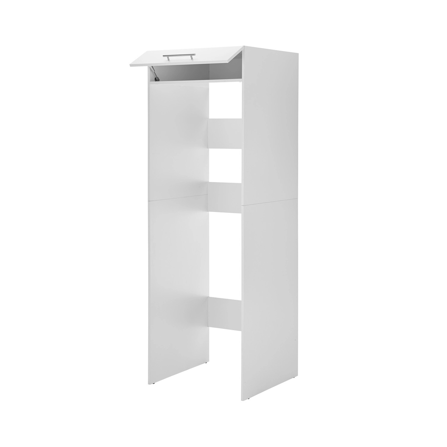 Respekta Hauswirtschaftsraum Set Clara, weiß matt, mit Waschmaschinenschrank und Wäscheschrank.