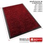 Rote Floordirekt Schmutzfangmatte Space 205, 60x90 cm, mit rutschfestem TPE-Rücken. Ideal für Eingangsbereiche.