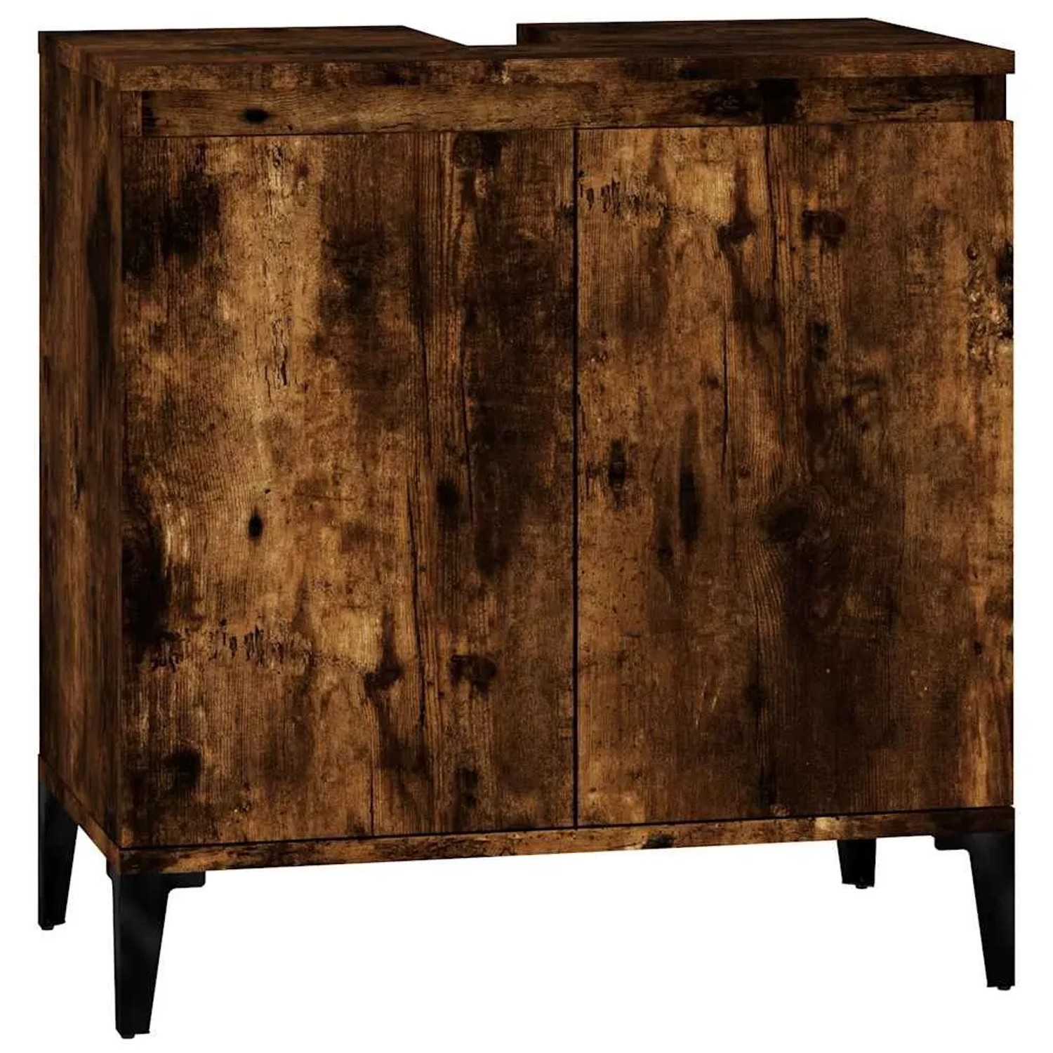 vidaXL Waschbeckenunterschrank Räuchereiche 58x33x60 cm Holzwerkstoff 821265