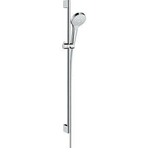 Hansgrohe Croma Select S Brauseset Multi EcoSmart, Brausestange 90 cm, Weiß/Chrom