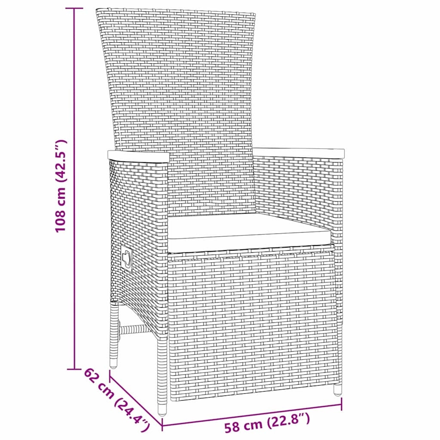 Graue vidaXL Garten Essgruppe, 5-teilig, aus Poly Rattan mit Kissen. Gartenmöbel für Terrasse und Garten.