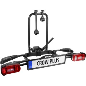 Eufab Crow Plus Fahrradträger für Anhängerkupplung, erweiterbar für 2-3 Fahrräder.