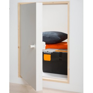 Offene Dolle Kniestocktür, grau, 80x70 cm, mit Wärmedämmung. Zubehör für Treppen & Geländer.