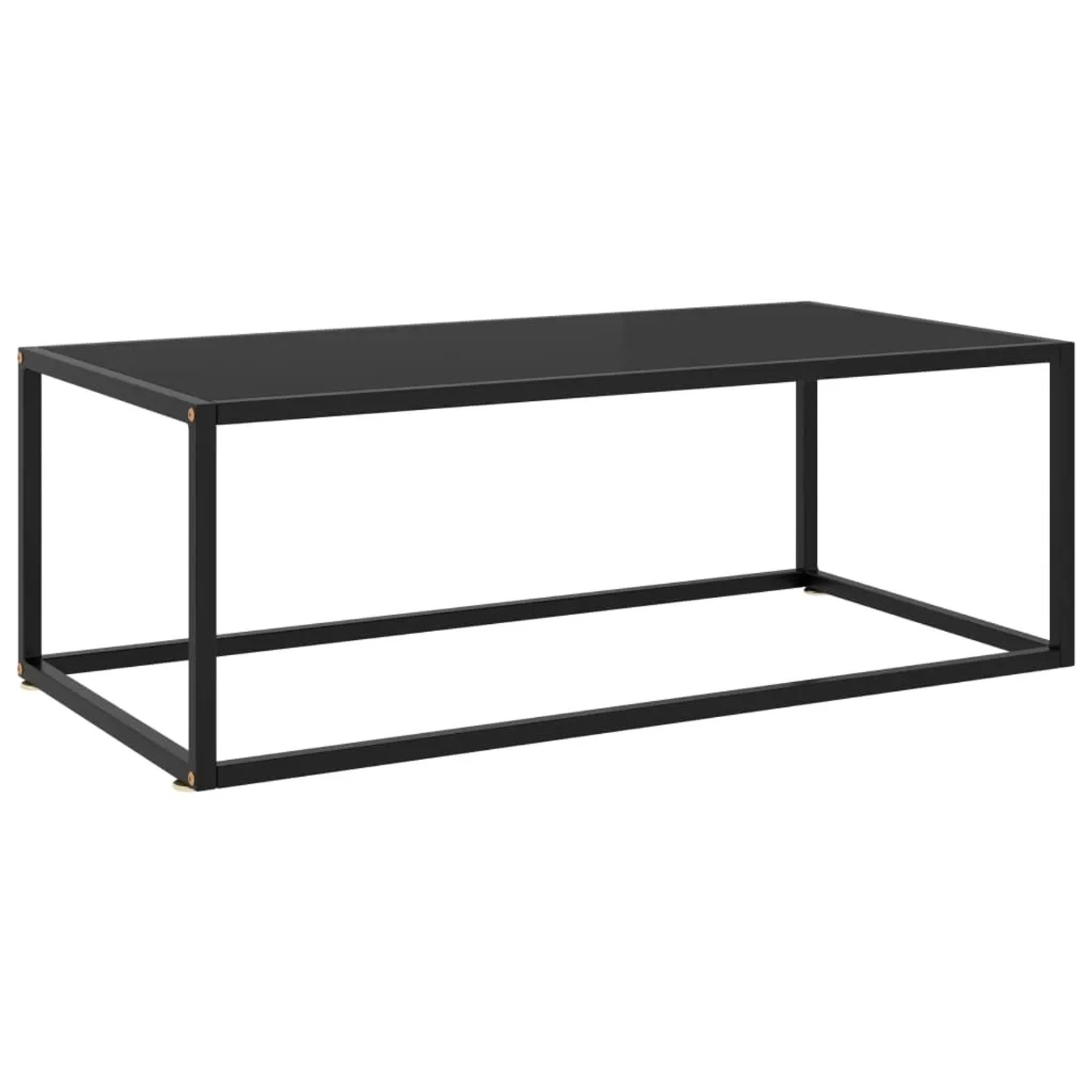 Schwarzer vidaXL Couchtisch mit Glasplatte, 100x50x35 cm, modernes Design für Wohnzimmer.