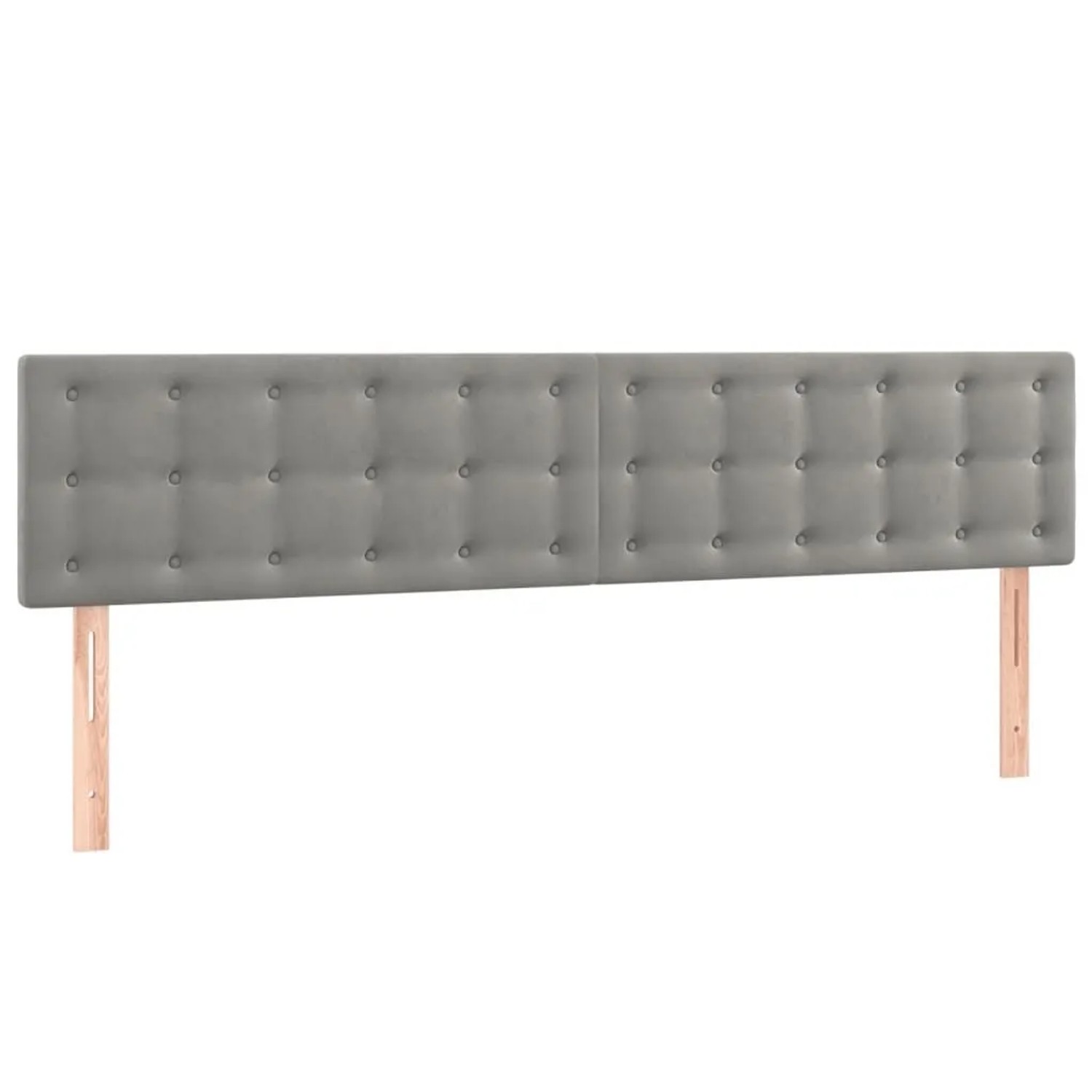 vidaXL Kopfteile 2 Stk Hellgrau 80x5x78/88 cm Samt 346490