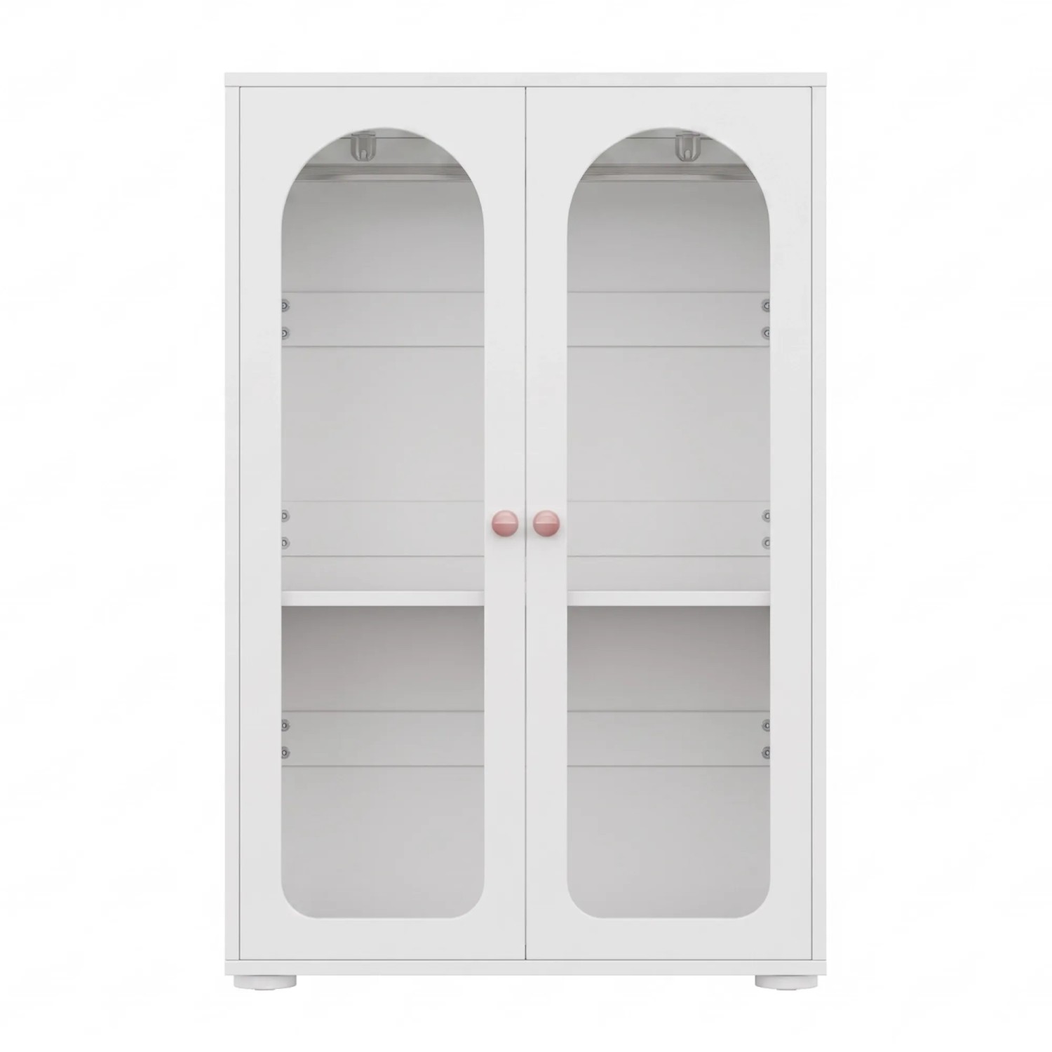Merax Kinderkleiderschrank 80x50x120 cm Weiß Acryl Türen Kleiderstange