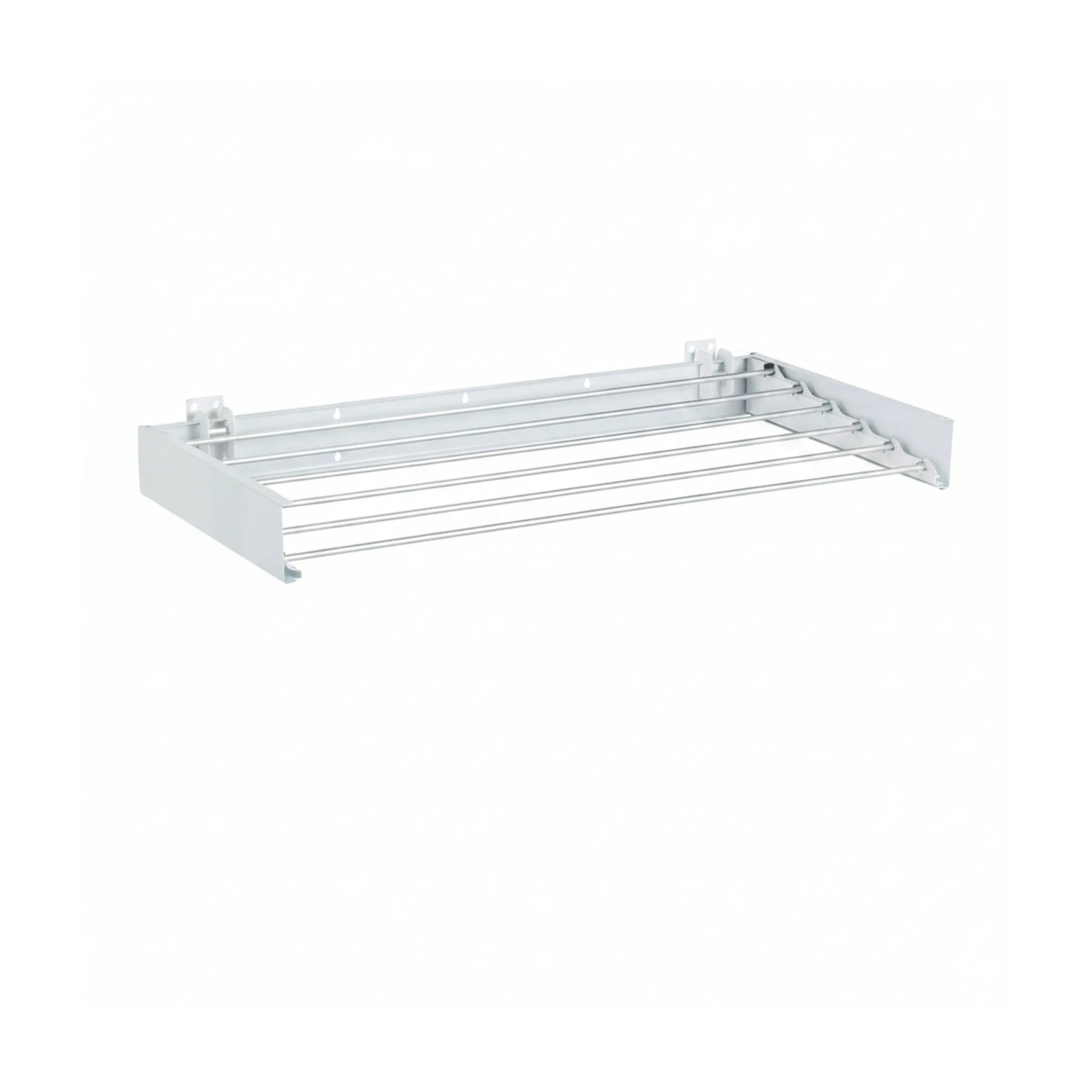 Relaxdays Wäscheständer Stahl Aluminium Weiß Klappbar zur Wandmontage 15 cm x 100 cm x 50 cm 2.6 kg