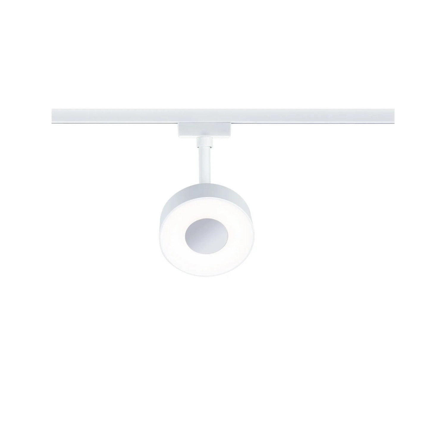 Paulmann URail LED-Schienenspot Circle, signalweiß, 10cm Durchmesser. LED-Schienensystem für flexible Beleuchtung.