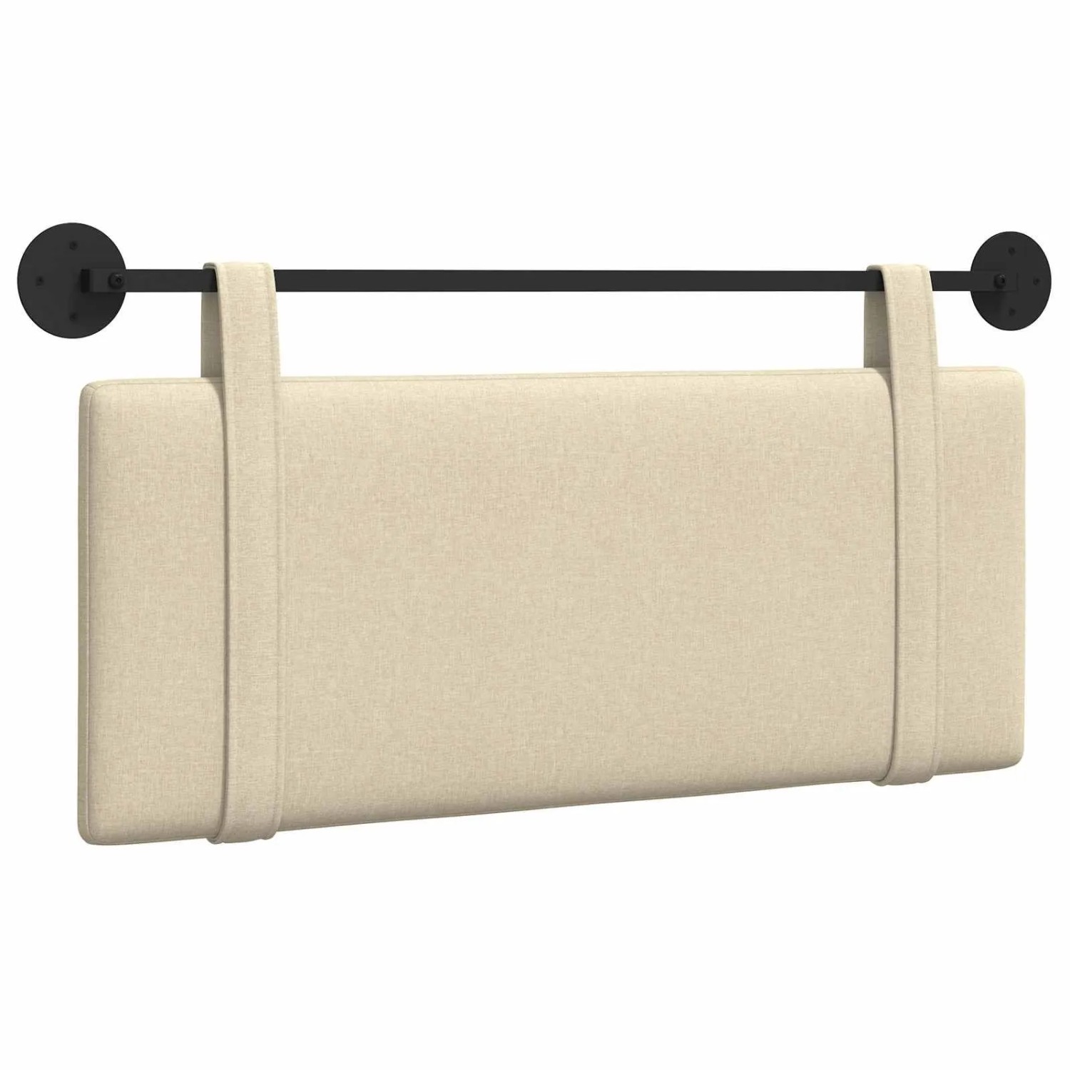 vidaXL Hängevorderseite Wandmontiert Uni Creme 110 x 55 x 5 cm Stoff 42031383