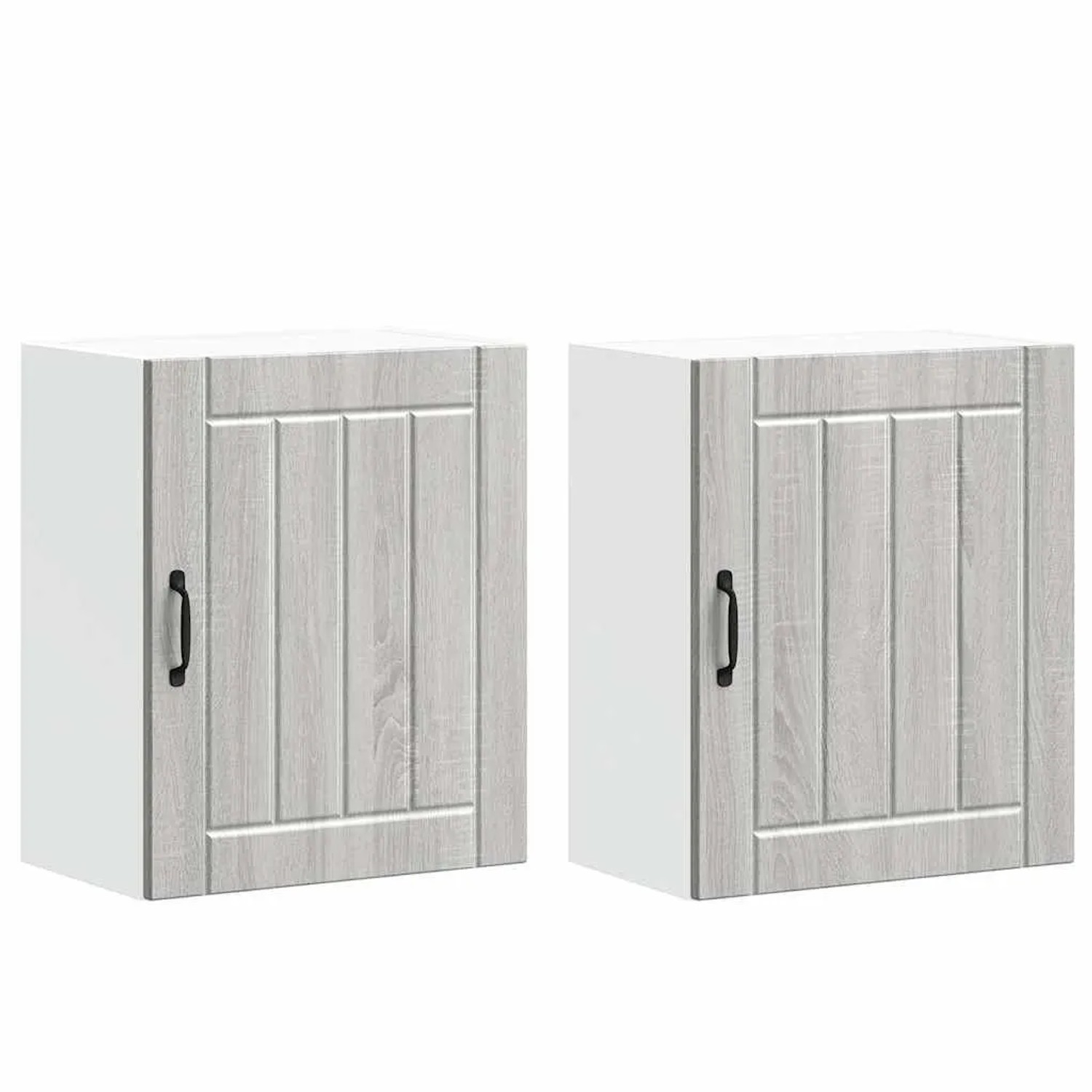 vidaXL Küchen-Hängeschränke 2 Stk Lucca Grau Sonoma Holzwerkstoff 853810