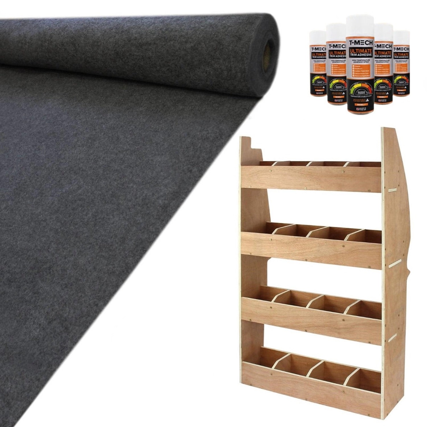Monstershop 11Anthrazit Teppich-VerkleidungKleber & Citroen Berlingo Regal günstig online kaufen