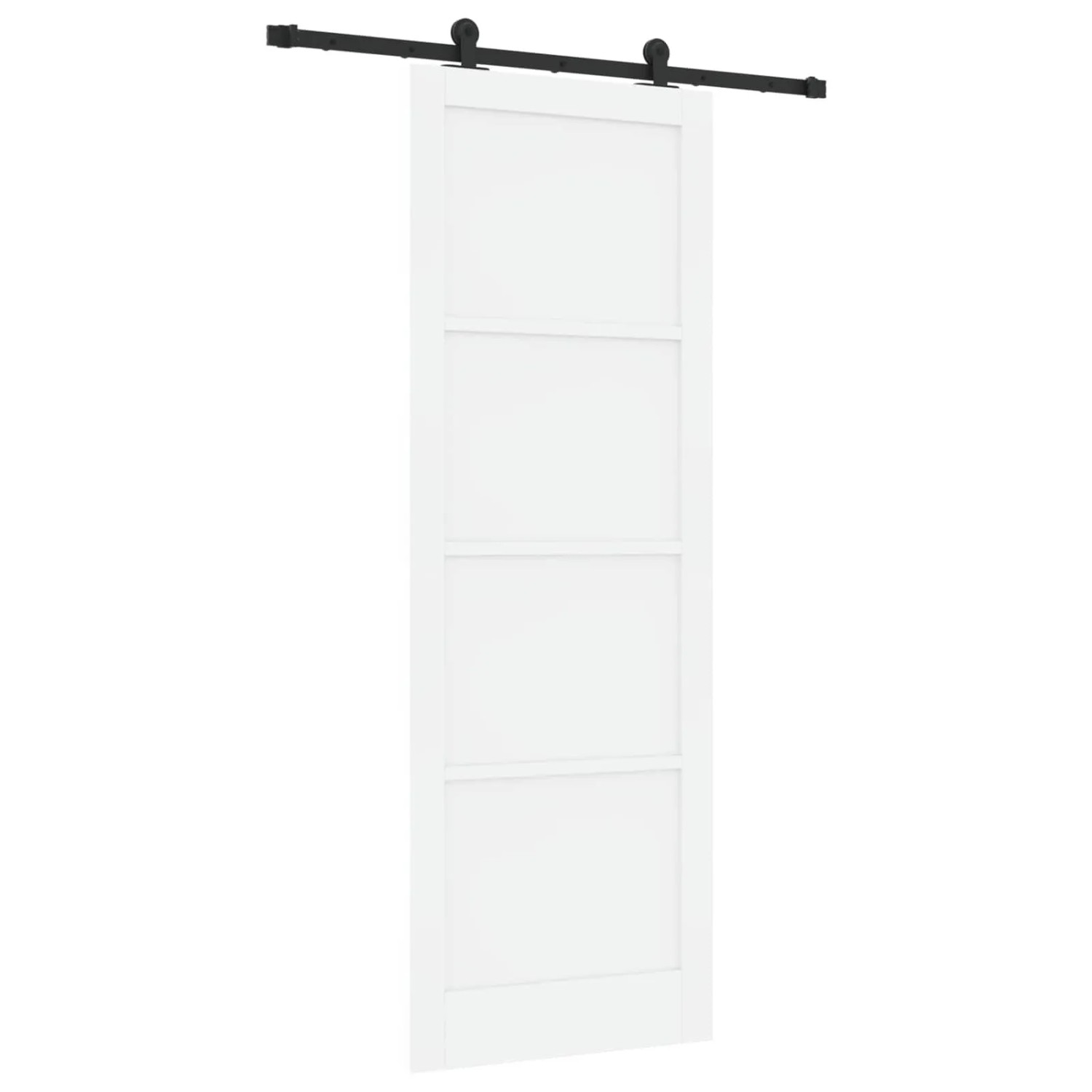vidaXL Schiebetür ORKDAL Weiß 83 x 232 cm Massives Kiefernholz 3445491