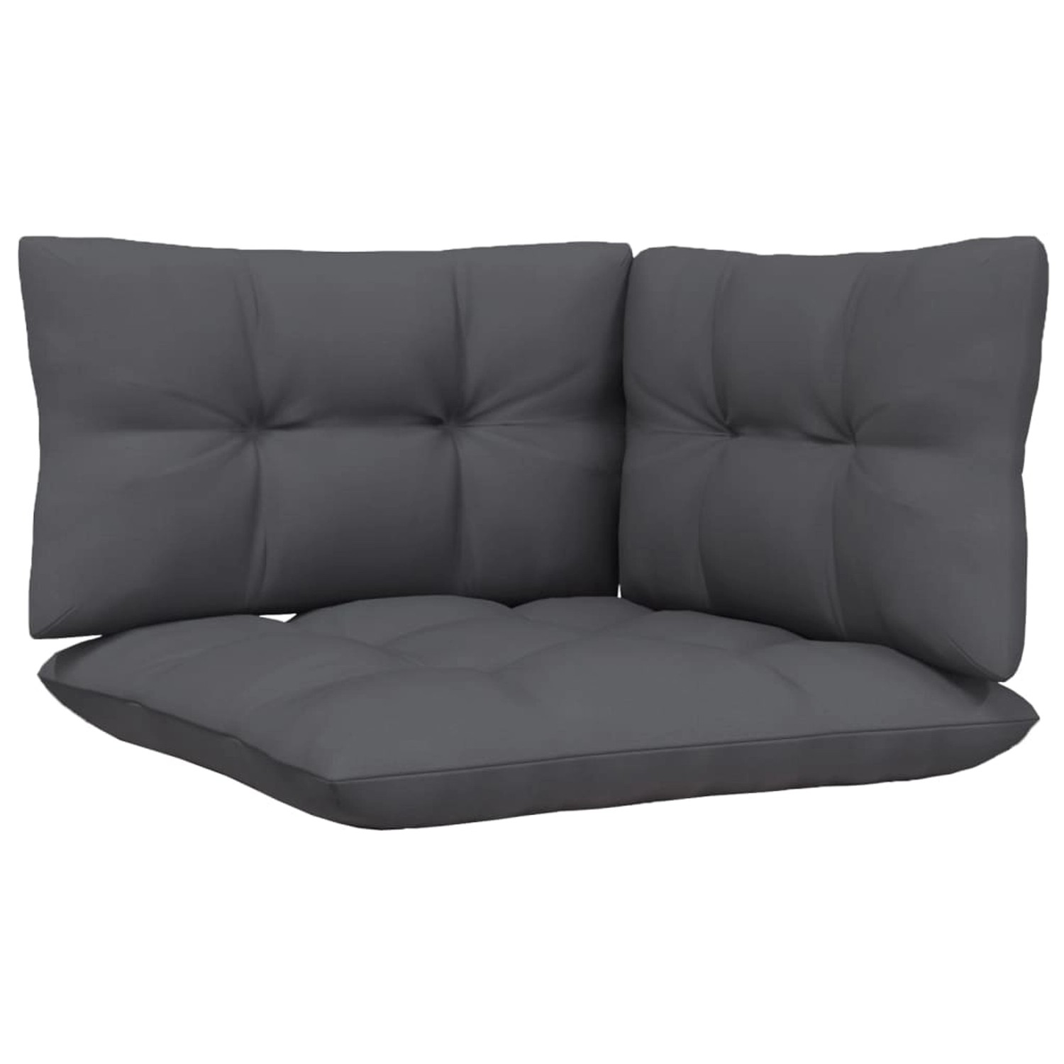 vidaXL 5-tlg Garten-Lounge-Set mit Anthrazit Kissen Kiefernholz Modell 4
