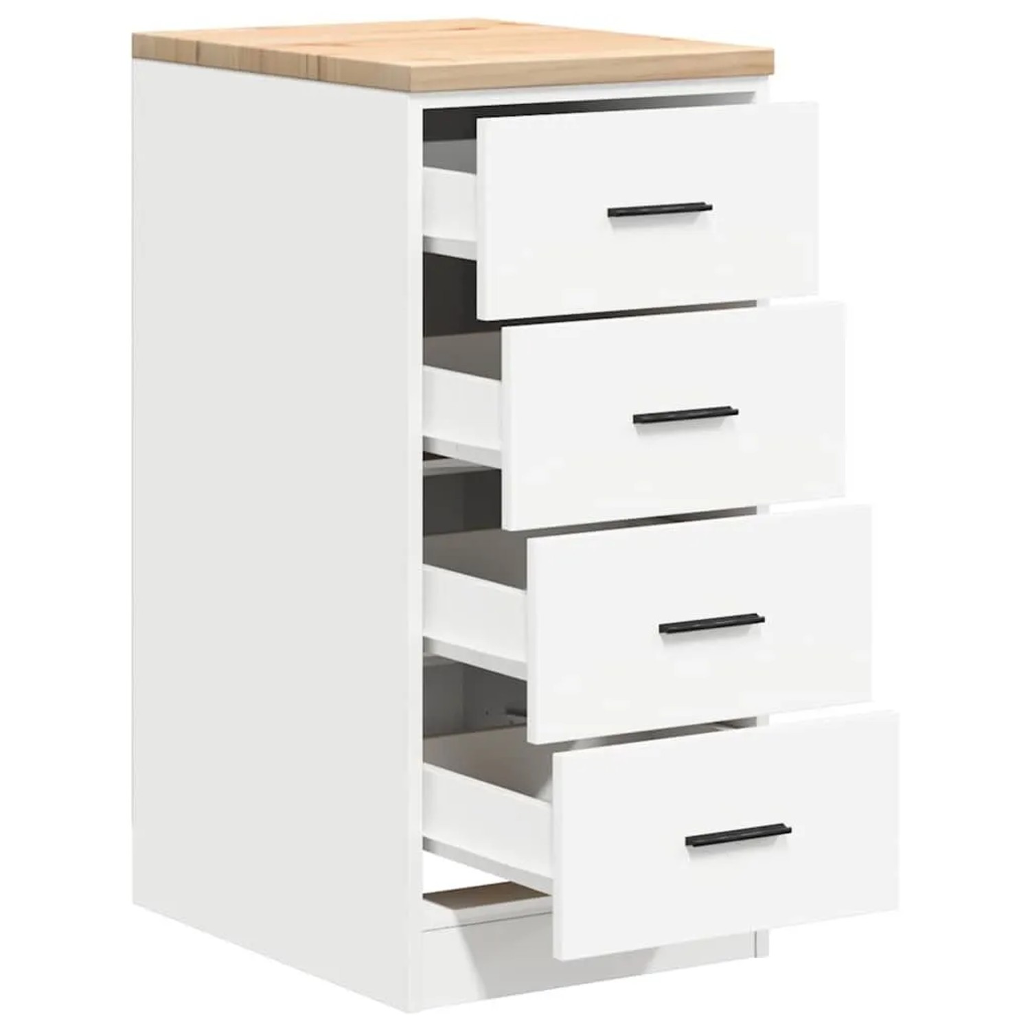 vidaXL Garagen-Aufbewahrungsschrank Weiß 40x51x85 cm Massivholz Kiefer 860589_5