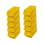 PROREGAL SuperSparSet: 10 gelbe Sichtlagerboxen aus Polypropylen, 15,5x20,4x34 cm.