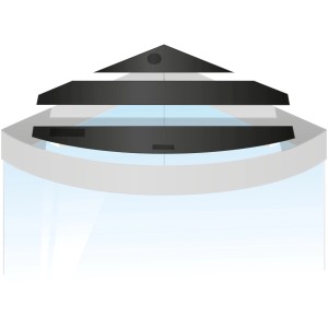 Juwel Klappensatz für Trigon 350 Aquariumabdeckung, Detailansicht.