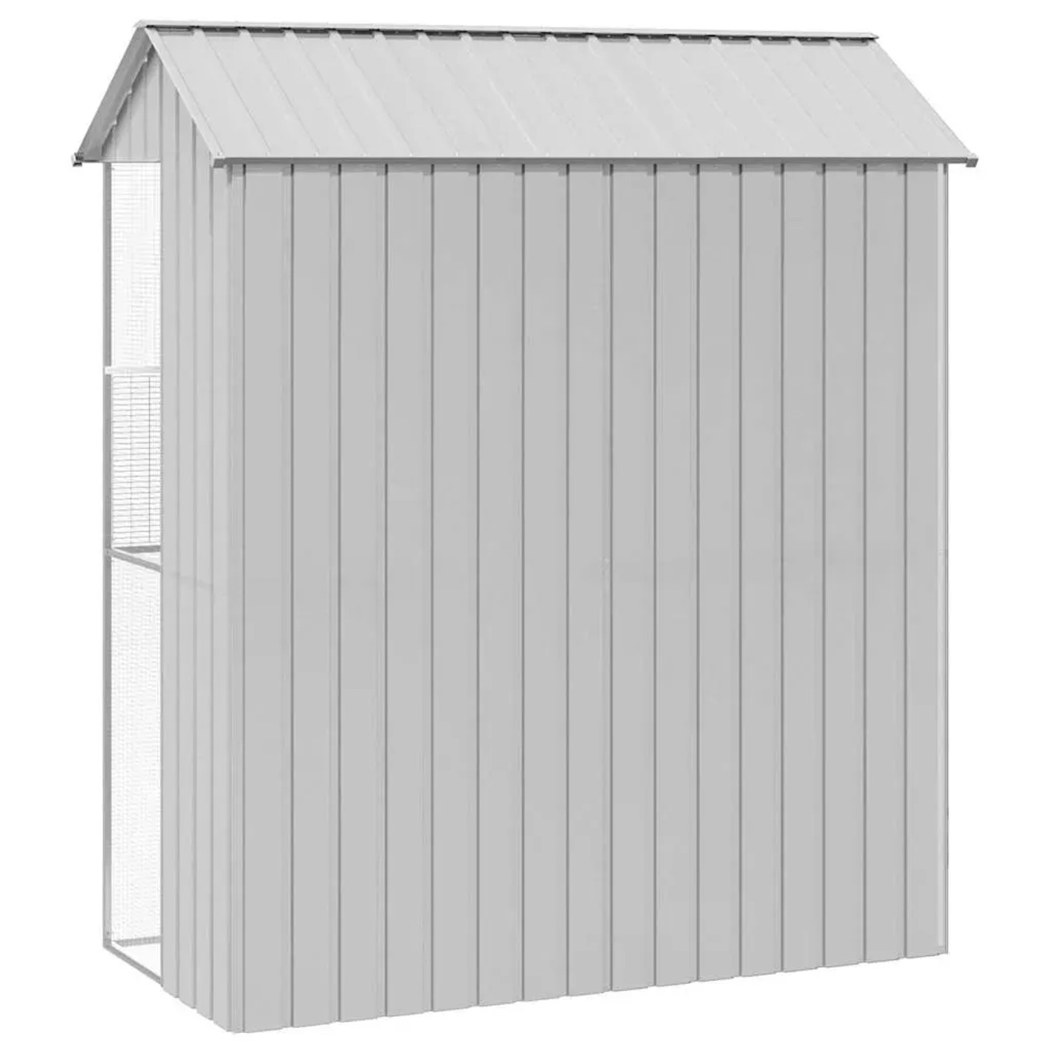 vidaXL Vogelkäfig Grau 215 x 110 x 247 cm Verzinkter Stahl 3325173_4