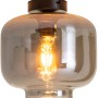 Näve Deckenleuchte Vaso, Ø 25 cm, Rauchglas, anthrazit getönt. Moderne Lampe für Wohnzimmer, Flur oder Büro.