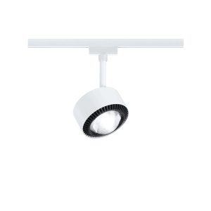 Paulmann LED-Schienenspot Aldan, signalweiß, für URail-Systeme. Neutralweißes Licht, flexible Ausrichtung.