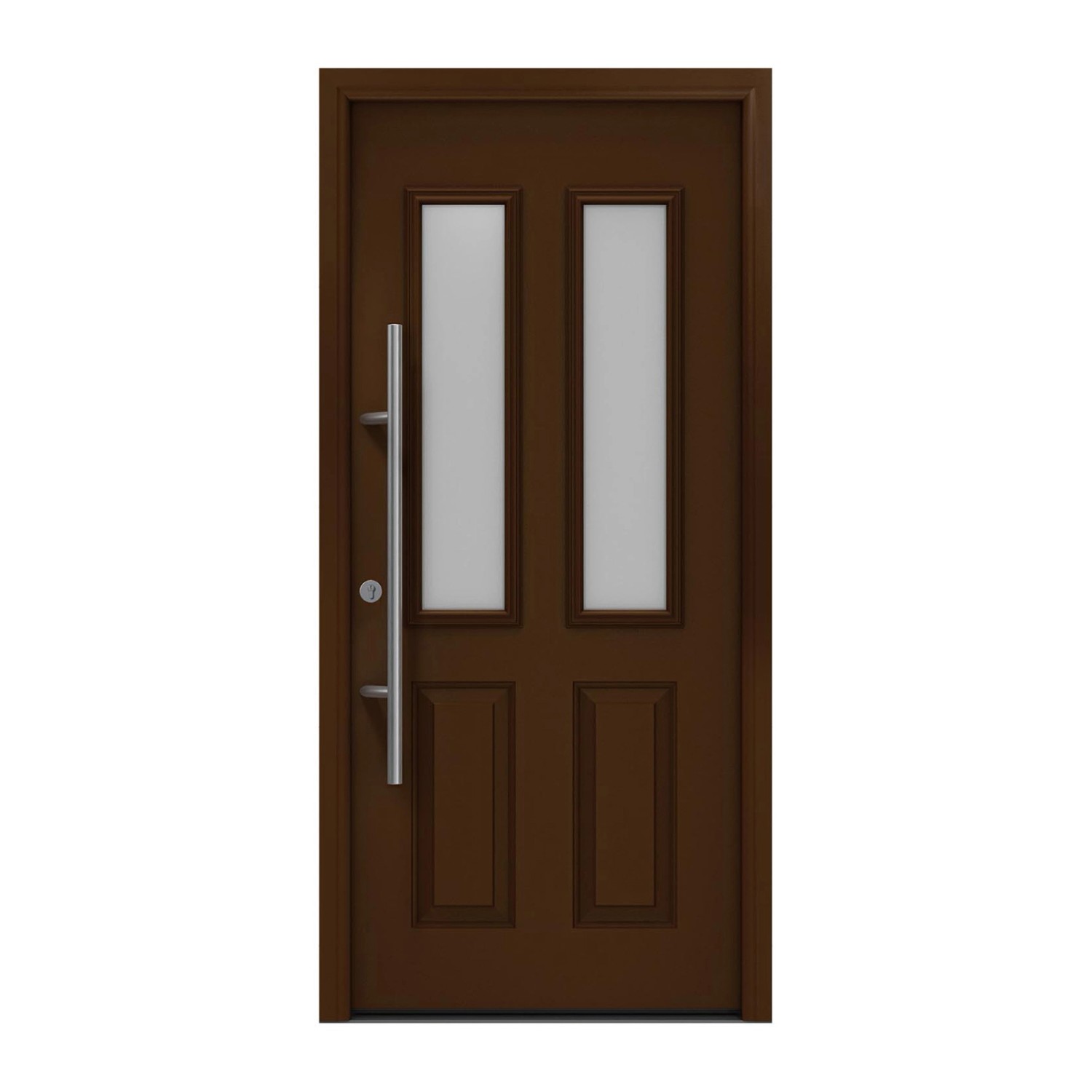 EcoStar Haustür Isopro Secur IPS 410S Terrabraun 110 cm x 210 cm DIN L günstig online kaufen