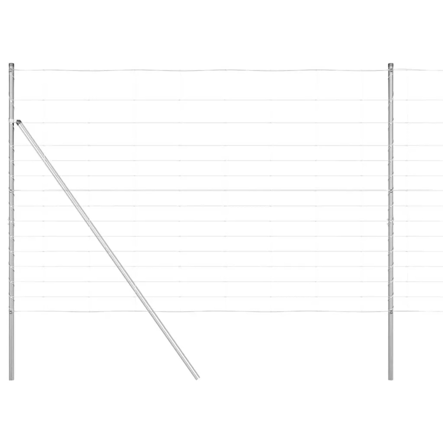 vidaXL Zaunpfosten Galvanisiert 50 x 1,6 m Stahl 3351383 günstig online kaufen