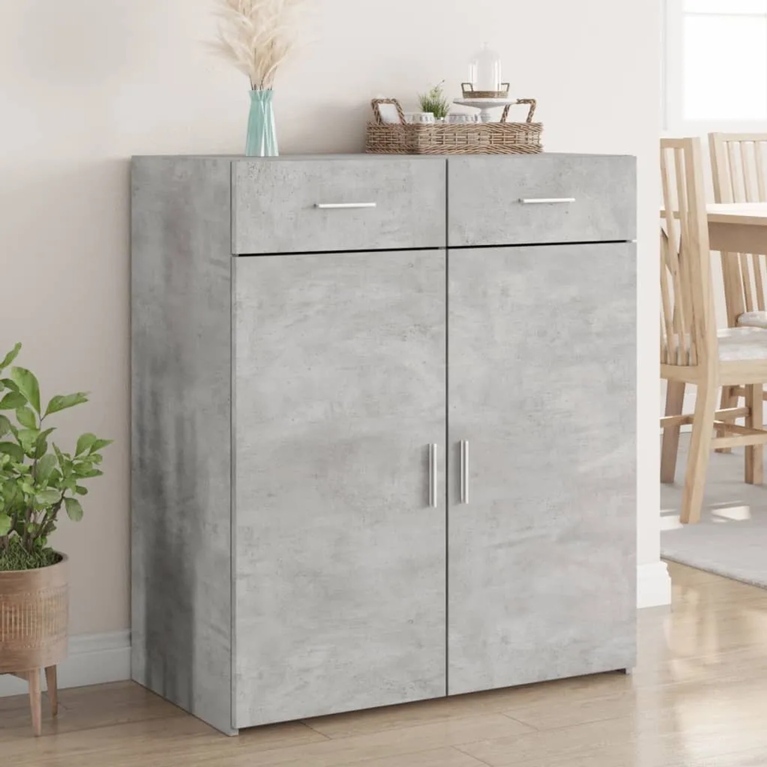 vidaXL Sideboard Betongrau 80x42,5x93 cm Holzwerkstoff 3281472_2