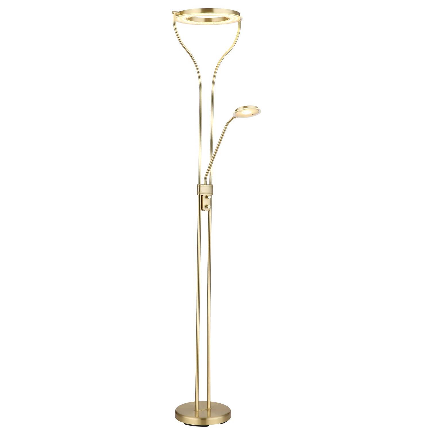 Globo LED-Deckenfluter Ebro Messingfarben 194 cm