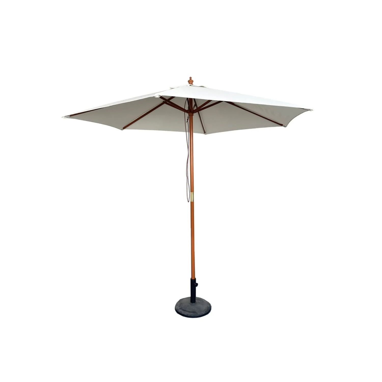 Lex Sonnenschirm Ø 2,5m Schirm Marktschirm Gartenschirm Holzgestell UV15 Beige