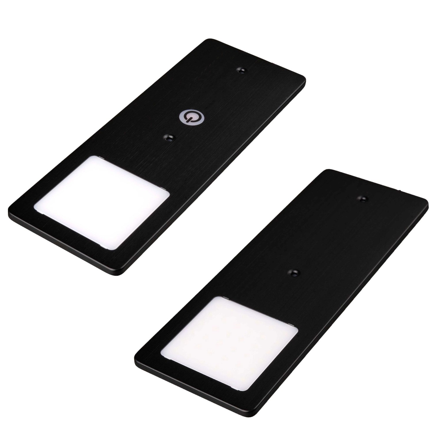 kalb LED Unterbauleuchten Schwarz 5W Sehr Flache Küchenleuchte Touchdimmfunktion 2er Set Neutralweiß