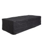 MCW Abdeckhaube J41, schwarze, rechteckige Schutzplane für Tische. Wasserabweisend, reißfest, mit Schnur. 75x255x120cm.
