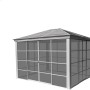 Sojag Aluminium Pavillon Striano 10 x 12 in Champagner mit Moskitonetz und Stahldach.