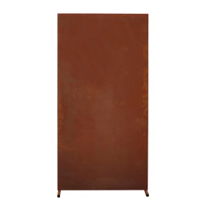 Ferrum Art Sichtschutzwand in Rost-Optik, neutral und glatt, für den Garten.