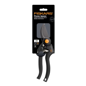Fiskars Bypass-Gartenschere Pro P90, 23 cm, für frisches Grün bis 26 mm Durchmesser.