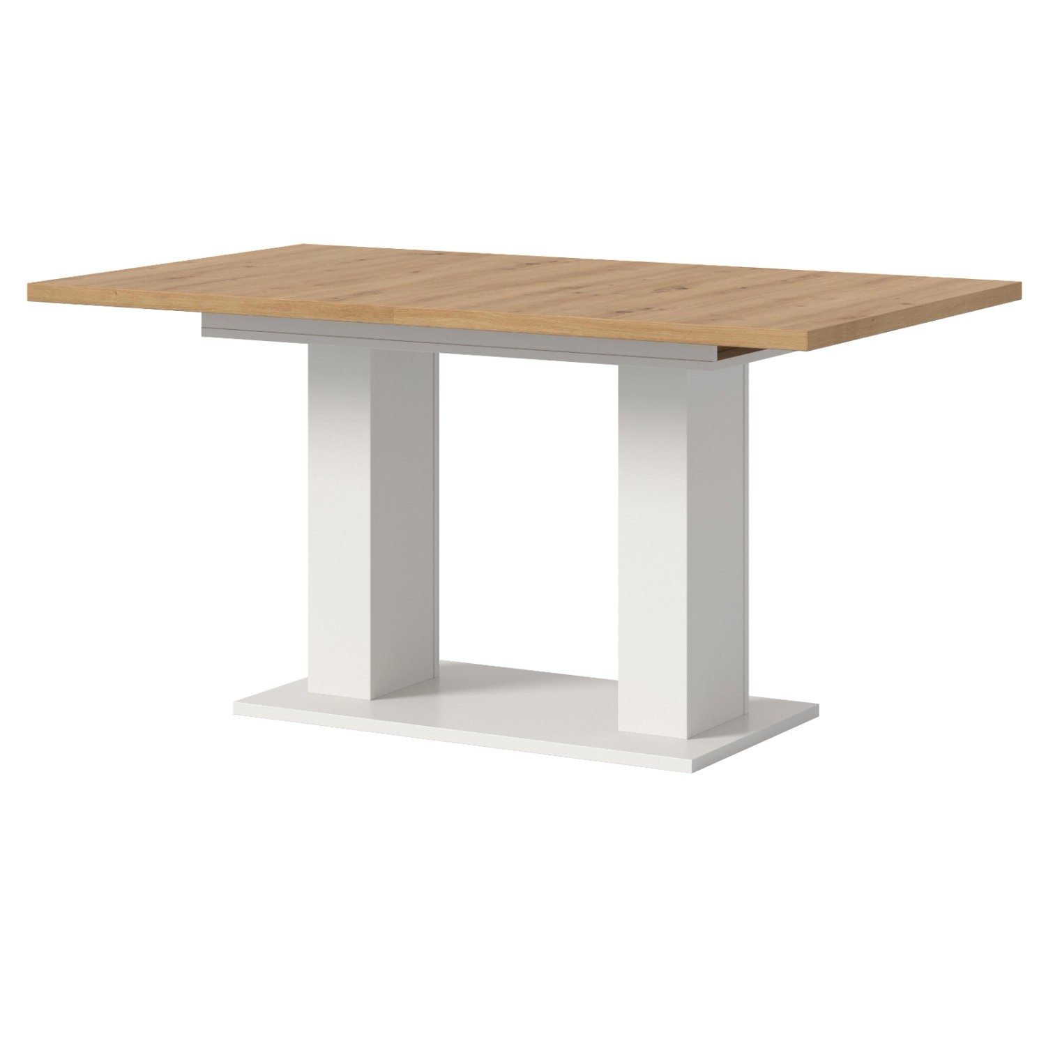 Inn.Furn Esstisch in Eiche und Weiß Ausziehbar 150 - 190 cm Küchentisch Hom günstig online kaufen