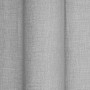 Silberner Schlaufenschal Peking von Neusser Collection, 245x135 cm, Fenstervorhang mit Struktur.