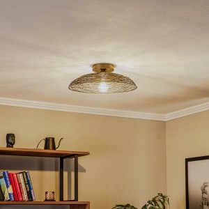 Lindby Deckenlampe Thorian 10020800 Design Modern in Schwarz aus Metall 1-flammig E27 Wohnzimmerleuchte