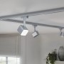 Paulmann Urail LED Spot Muri, Chrom matt, an Schienensystem montiert.