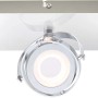 Moderner OBI LIGHTING LED 3er-Spot Montaro in Chrom-Optik mit schwenkbaren Spots.