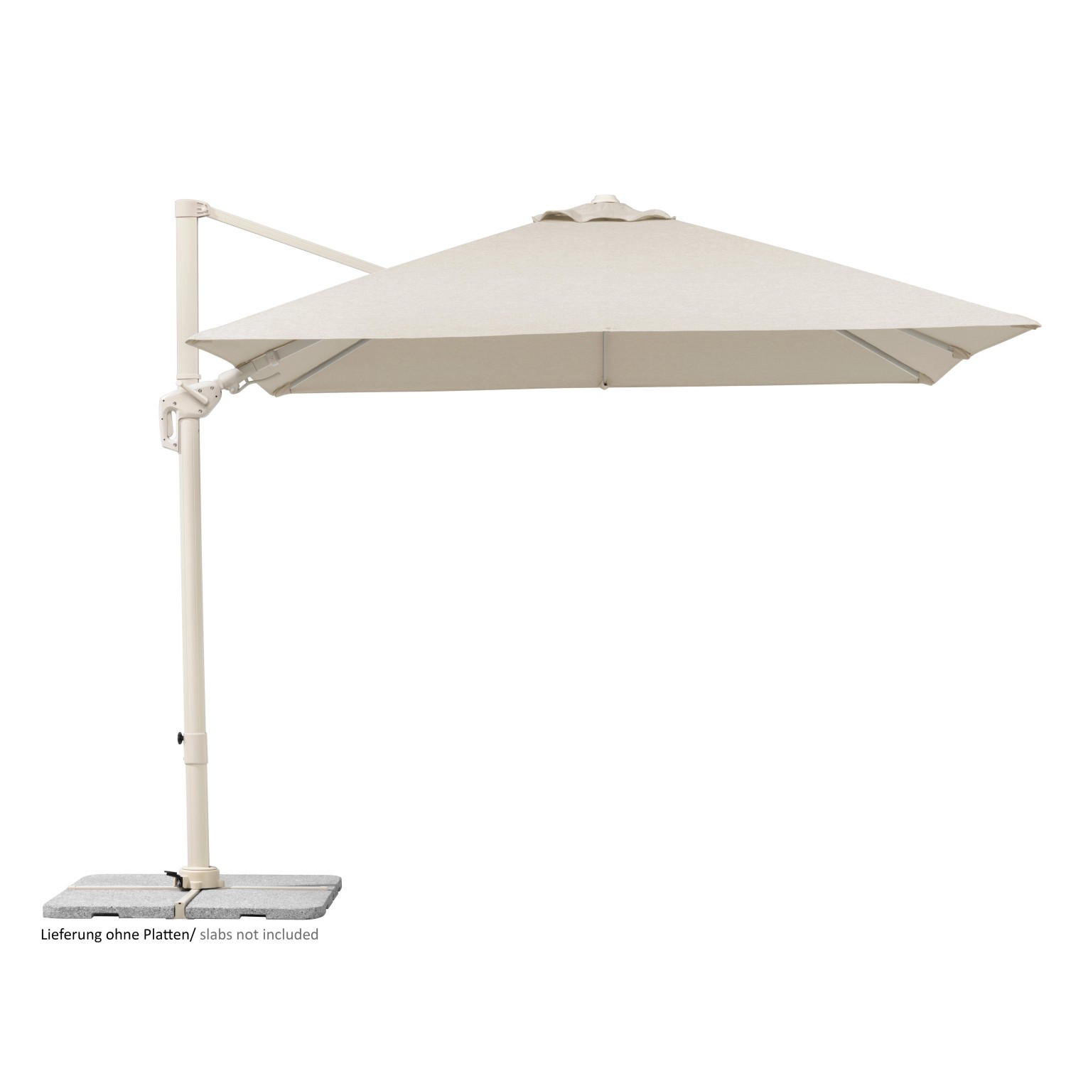 Schneider Ampelschirm 300 cm x 300 cm Natur mit Kurbelmechanik