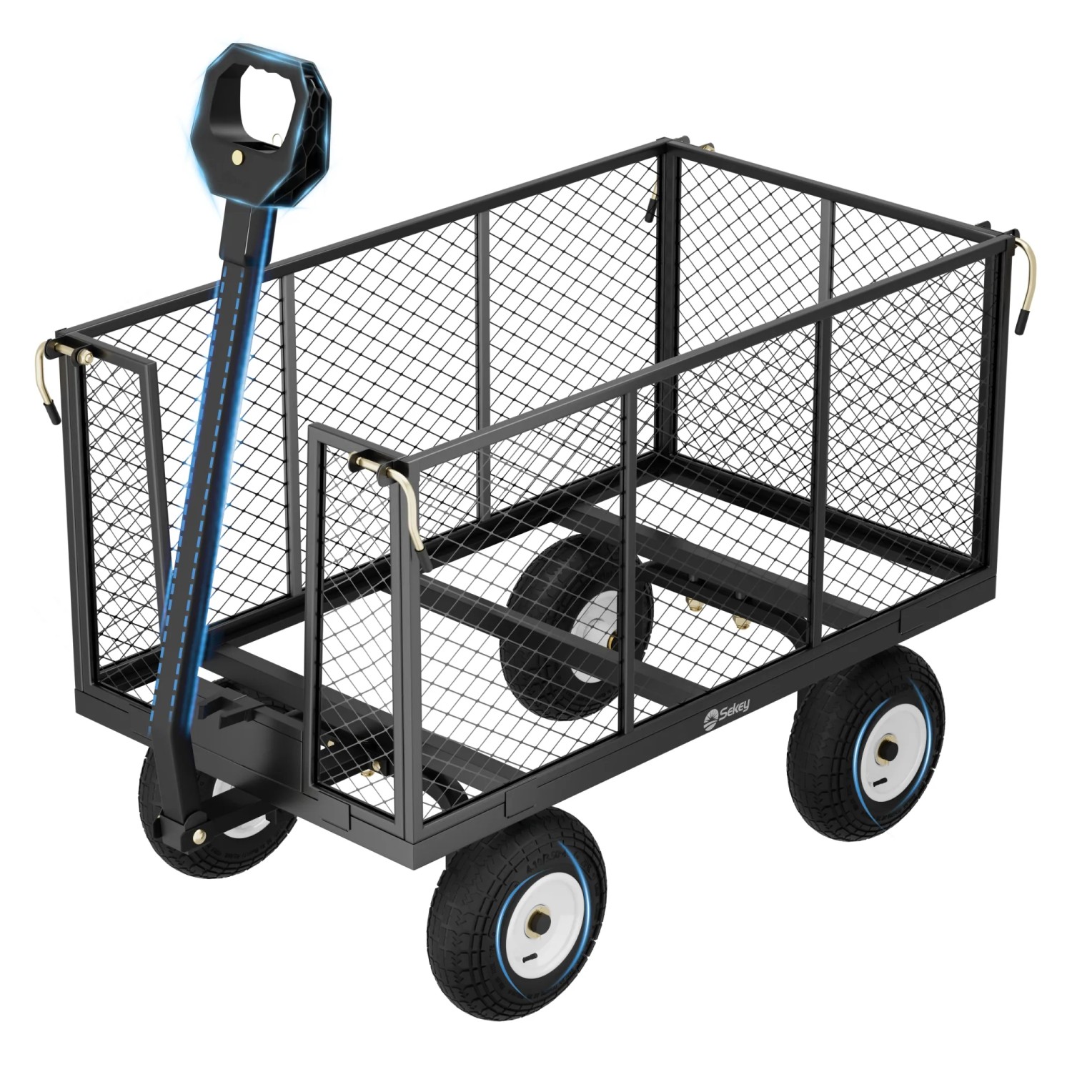 Sekey Garten-Bollerwagen Faltbar Klein 80KG Blau