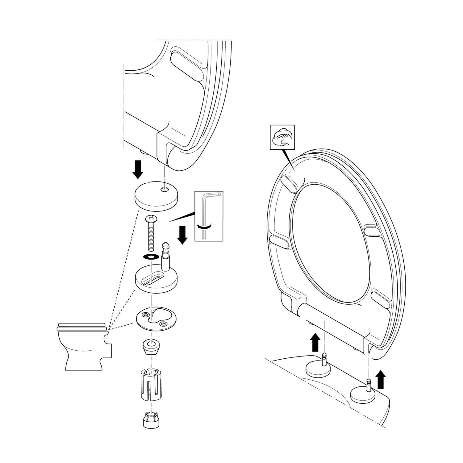 Montageanleitung: baliv WC-Sitz Garabi mit Absenkautomatik, Polypropylen, 3D Ozean.
