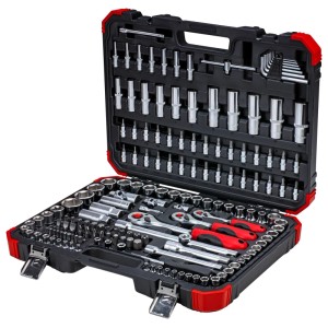 Gedore Steckschlüssel-Satz R45603172, 172-teilig im Koffer, Werkzeug-Set für verschiedene Antriebe.