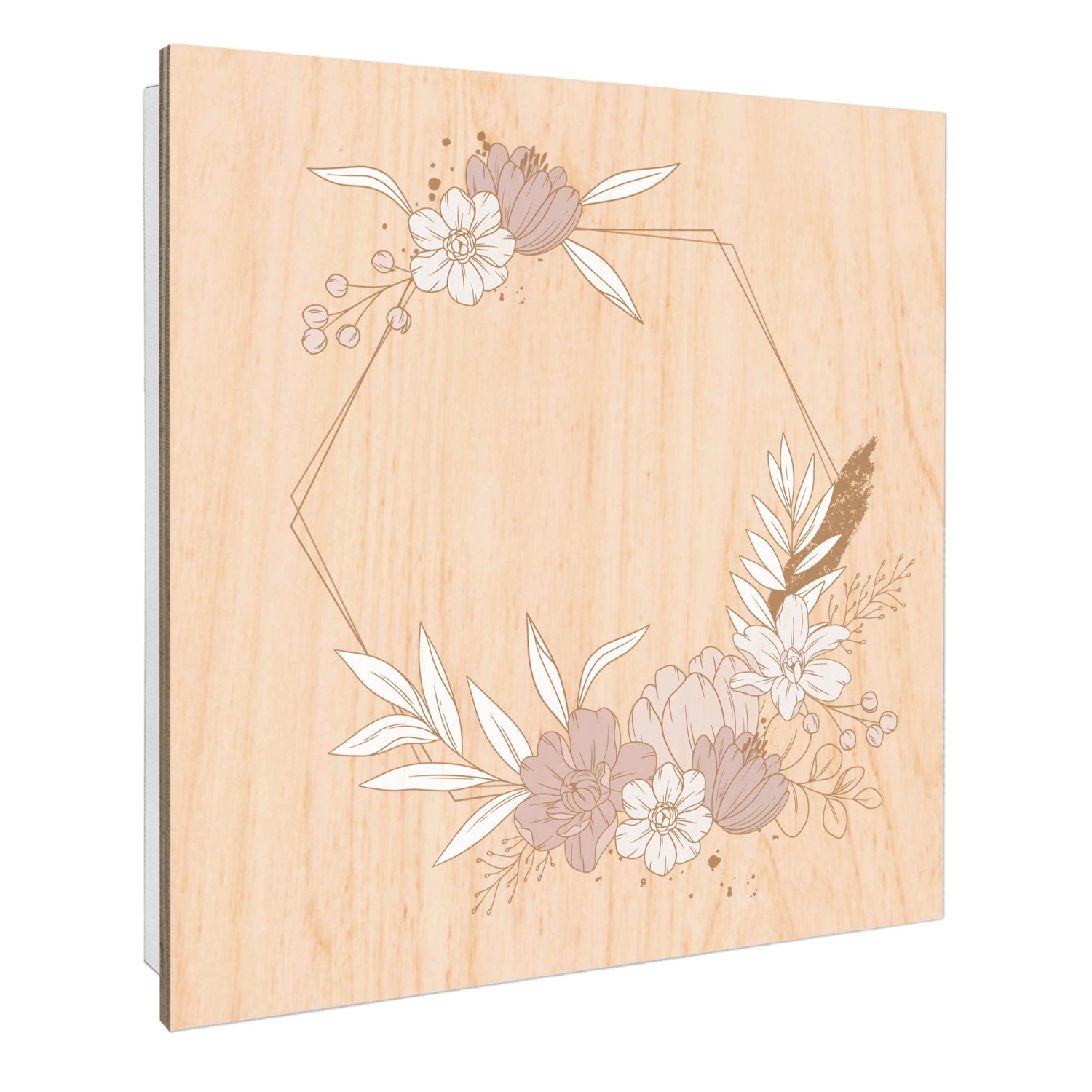 Banjado Großer Schlüsselbox Holz 30x30cm Weiß Scharnier Rechts 50 Haken Sch günstig online kaufen