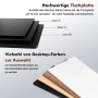 HOMAVO Schreibtisch: Tischplatten in verschiedenen Farben und Stärken im Detail.