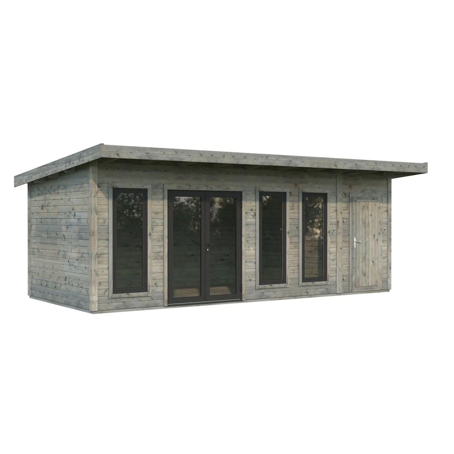 Palmako Holz-Gartenhaus Aurelia Pultdach Tauchgrundiert 670 cm x 300 cm 19,2 m²