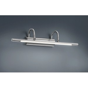 Moderne Trio LED-Bilderleuchte Cuadro in Nickel matt für Wandmontage.