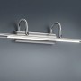 Moderne Trio LED-Bilderleuchte Cuadro in Nickel matt für Wandmontage.