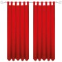 Blickdichter, roter Dekoschal Ellen im 2er-Pack mit Schlaufenaufhängung, 140x145 cm.