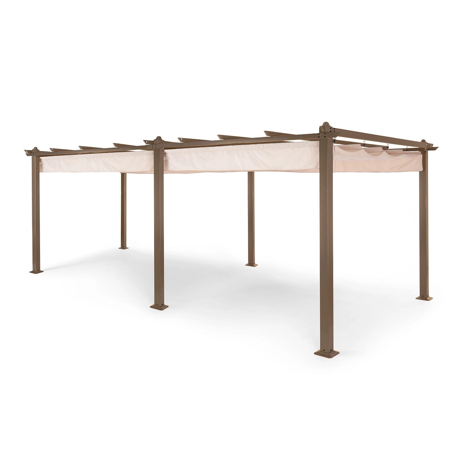 Blumfeldt Pantheon Rust Pergola Aluminium Gartenpavillon 3x6 m 6 Eckpfosten günstig online kaufen